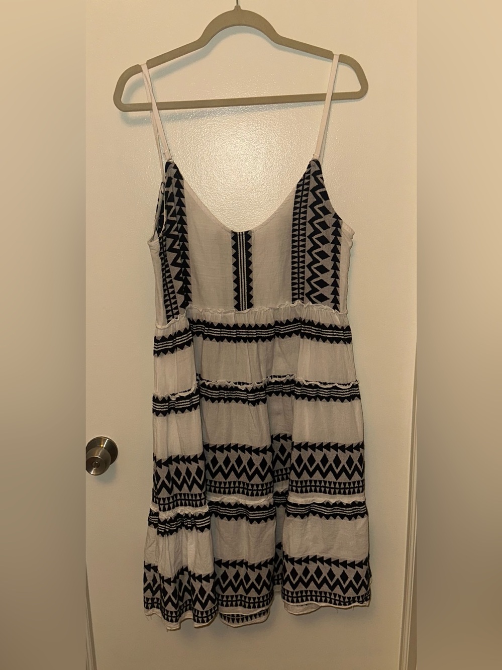 I.M.A. Boho Black & White Tiered Midi Dress - Picture 2 of 4